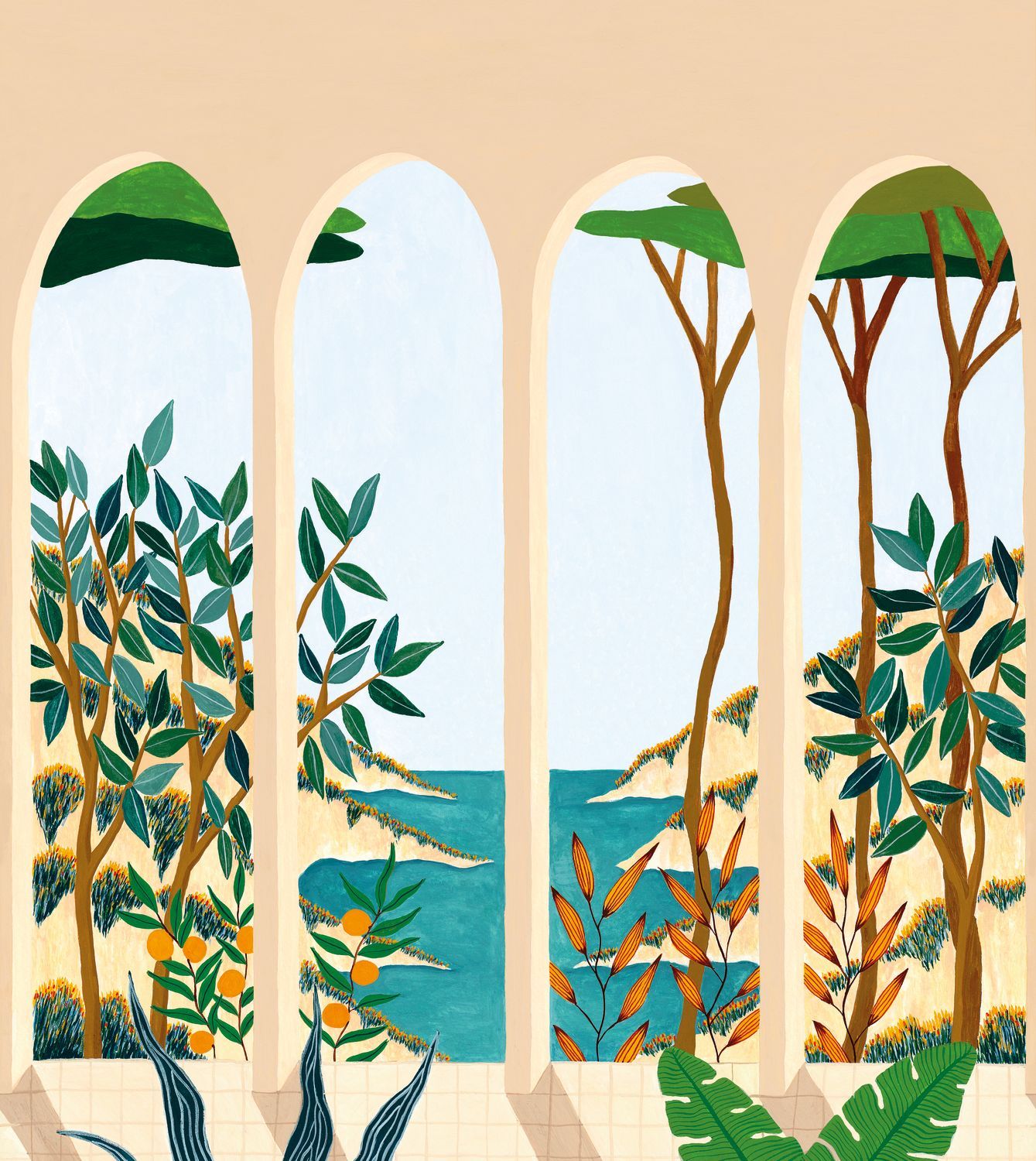 Poster Carta da Parati Azur cod. 105483702 Caselio Wallpaper mis. 250 cm x 310 cm