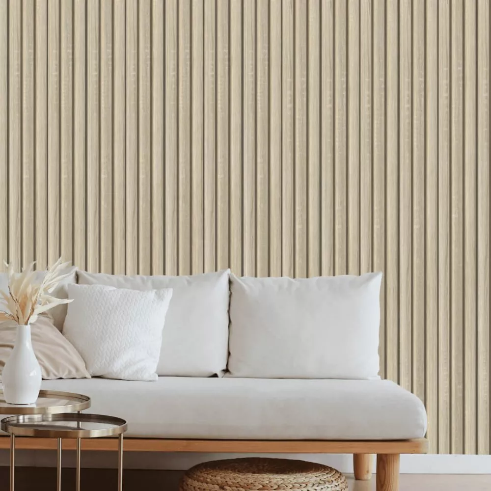 Doga 3D Legno in MDF colore Naturale mis. 119 x 16 x 2750 mm