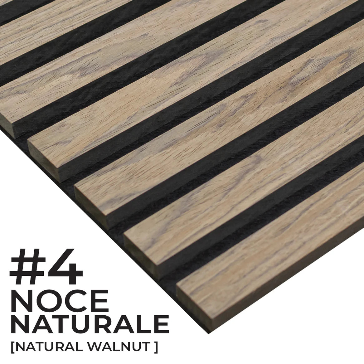 Pannelli acustici fonoassorbenti Noce Naturale Natural Walnut