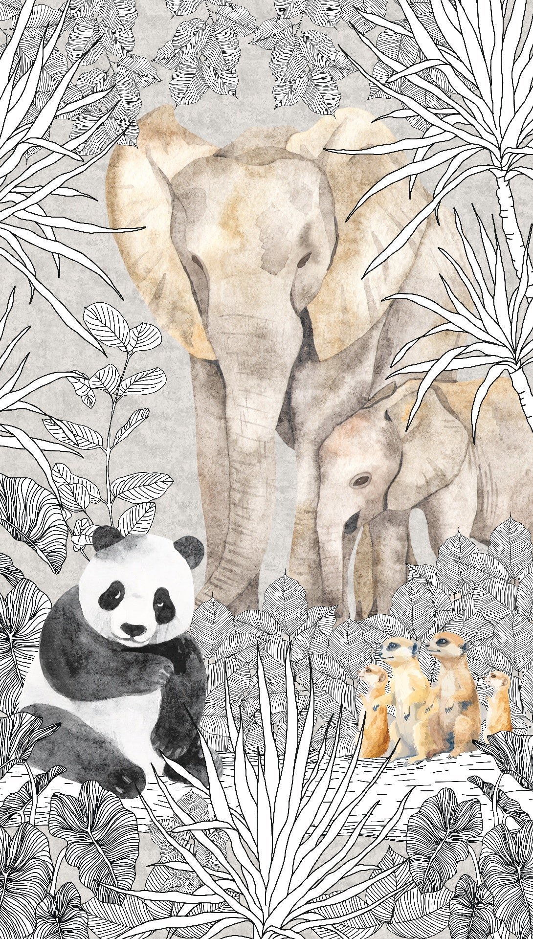 Carta da Parati Mia & Paul mis. 159 x 280 cm