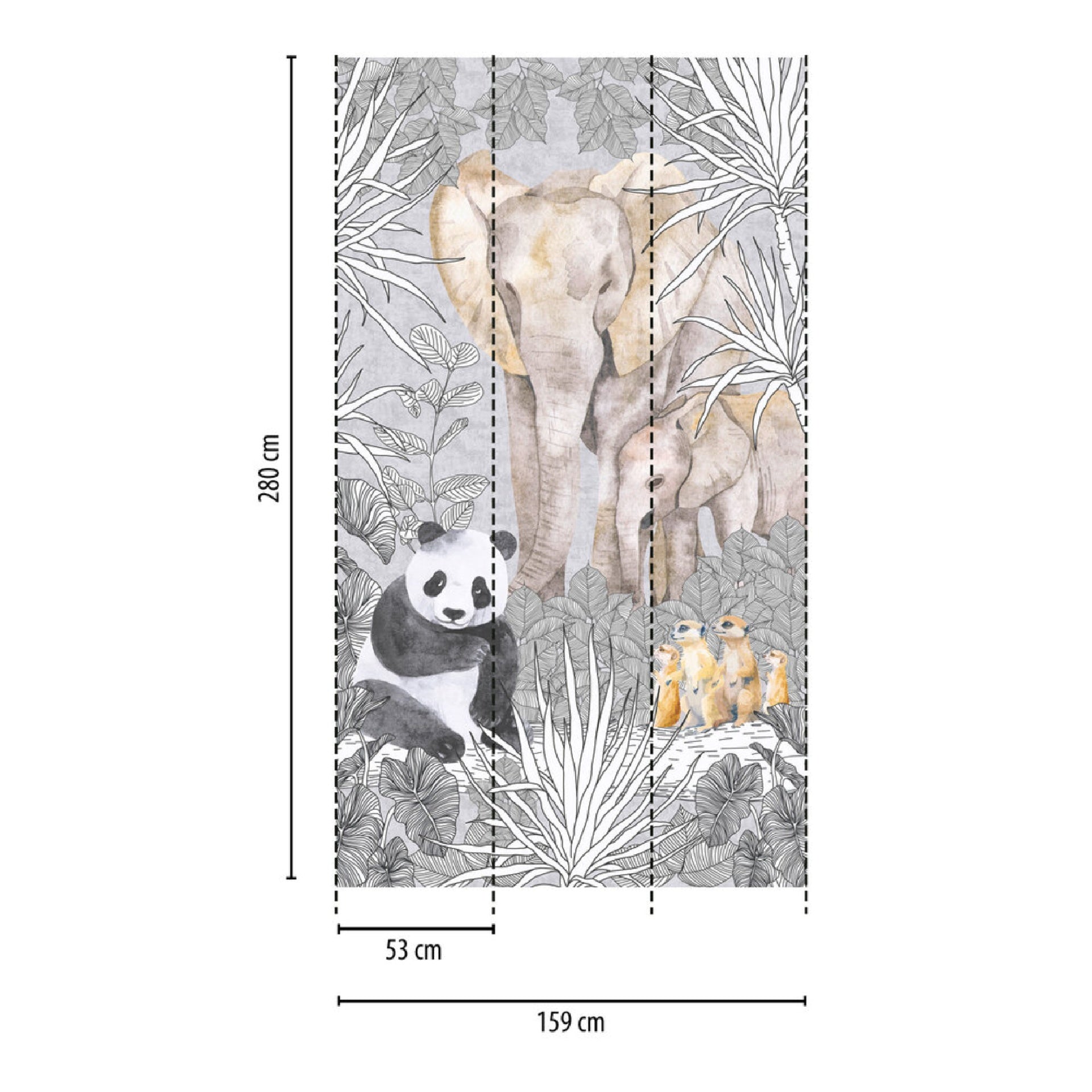 Carta da Parati Mia & Paul mis. 159 x 280 cm