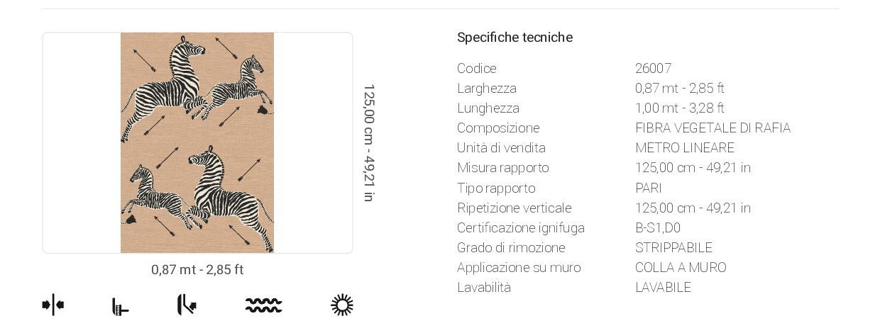 Carta da Parati Scalamandré JV Design Licence cod. 26007 FIBRA VEGETALE DI RAFIA