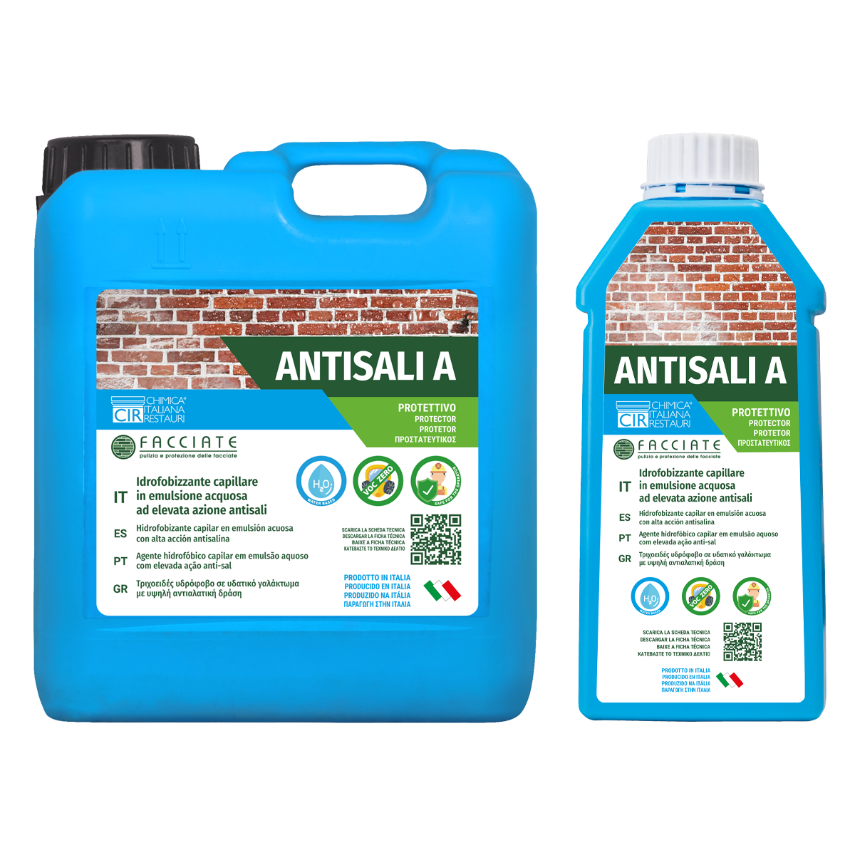 Antisali A - Idrofobizzante capillare in emulsione acquosa ad elevata azione antisali