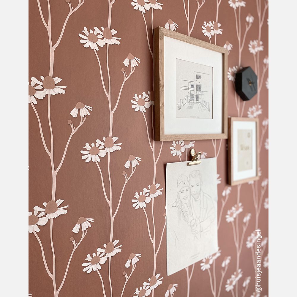 Carta da Parati Studio Ditte Chamomile Wallpaper Brown