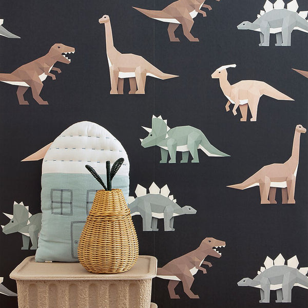 Carta da Parati Studio Ditte Dinosaur Wallpaper Dark