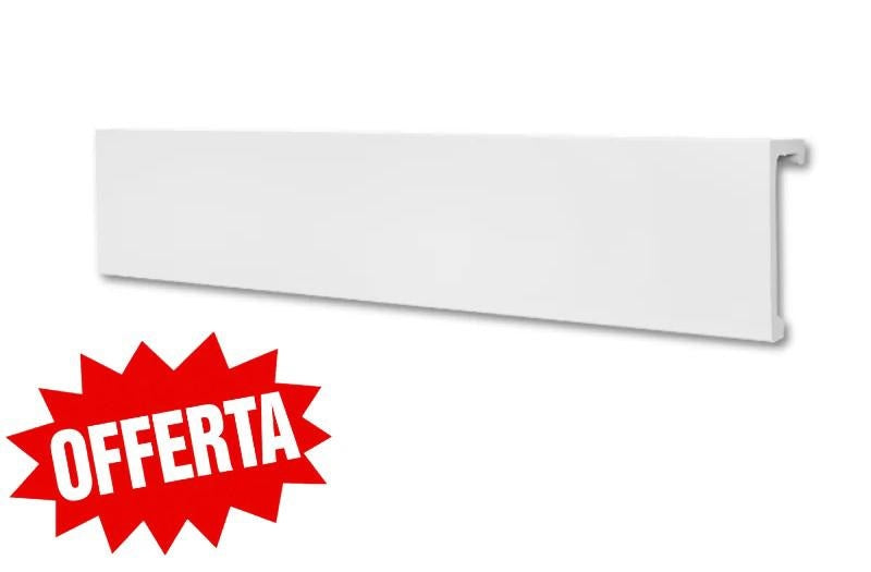 Profilo alloggio led in polimero WHITE 10x0.4x195 cm cod. EK-100