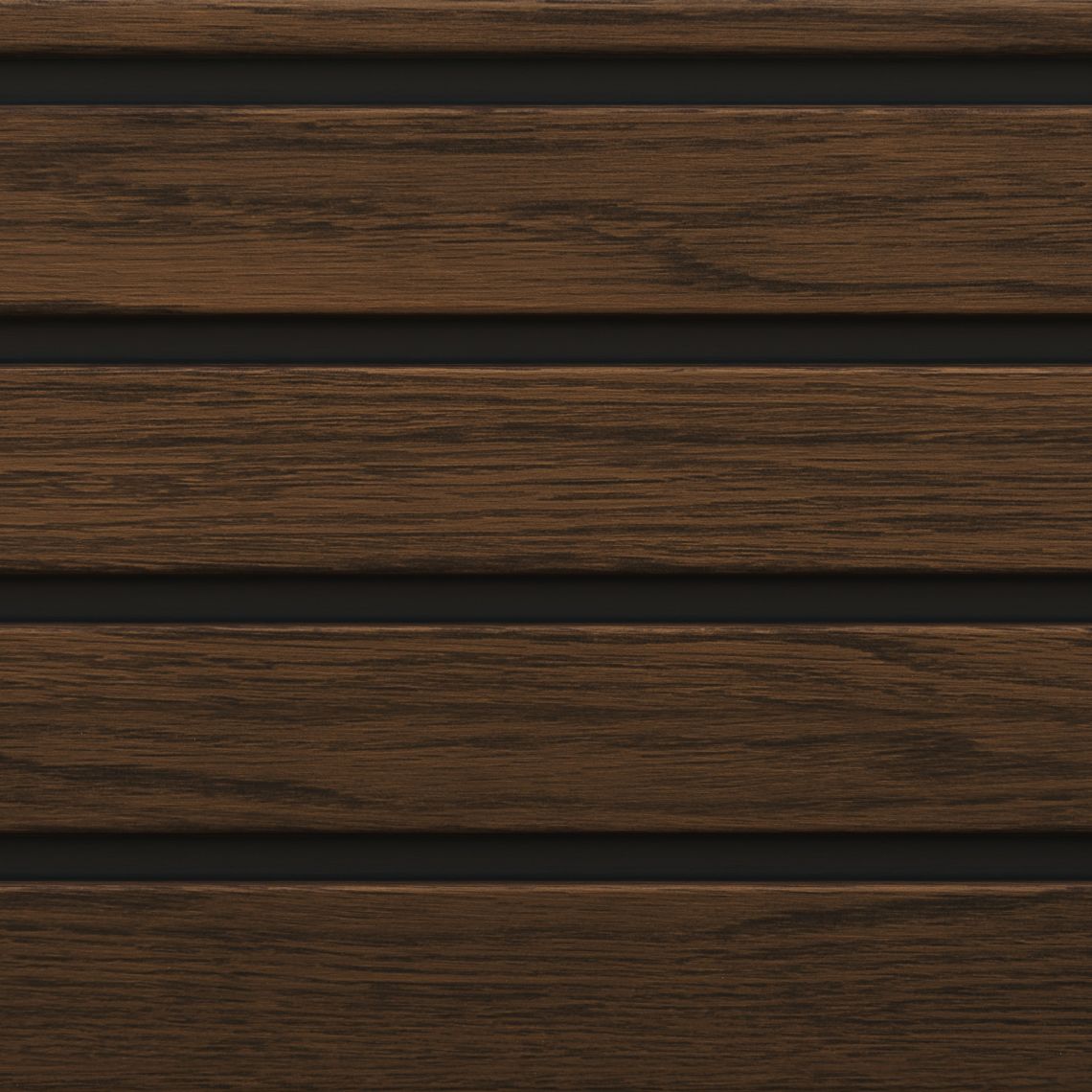 Pannello doghe per esterni FRONTO in PVC-U colore BLACK WALNUT 295X28,3X1,2 cm