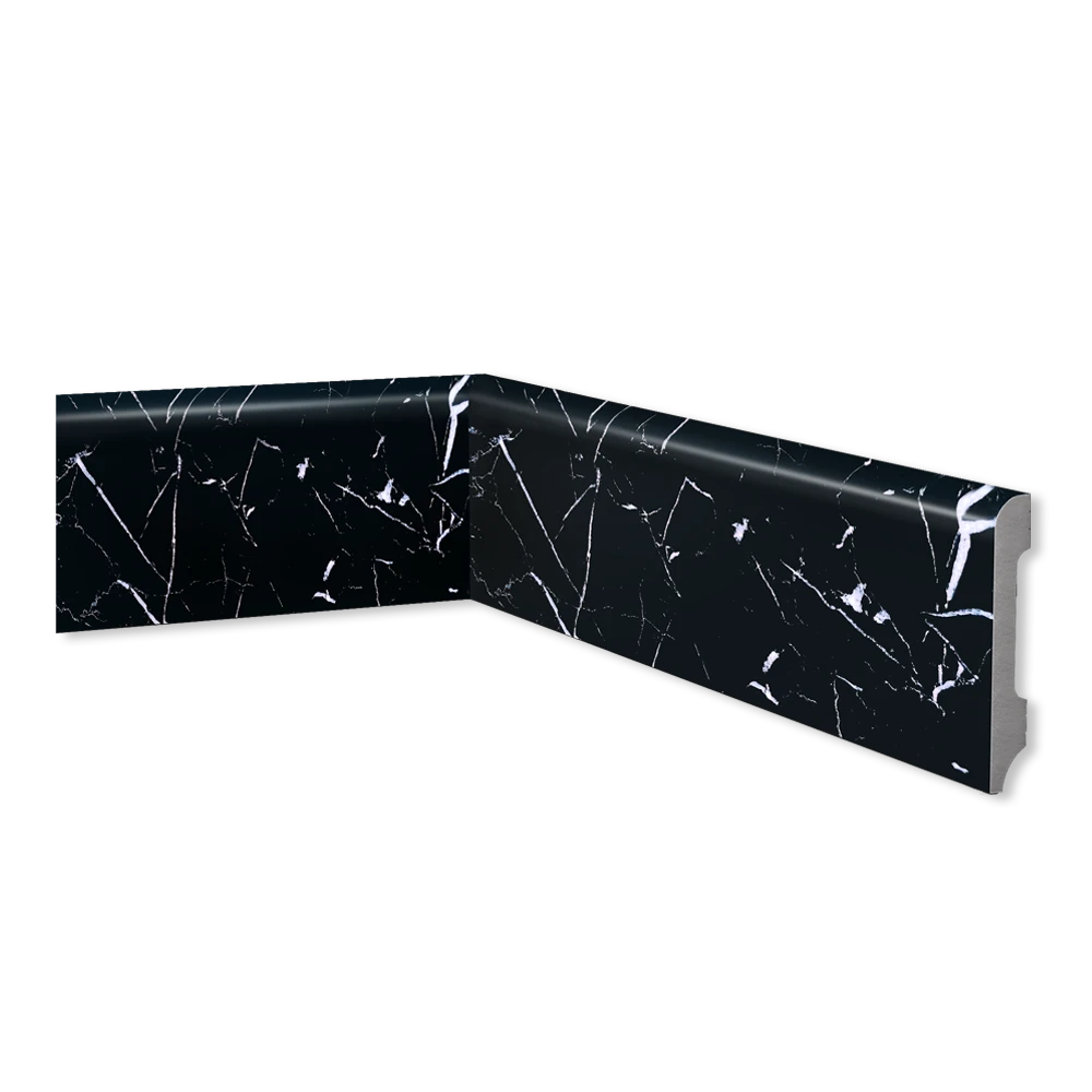 Battiscopa in polimero Ard Italia JT1137/391 misura 2000x14x85 mm Nero Marquinia