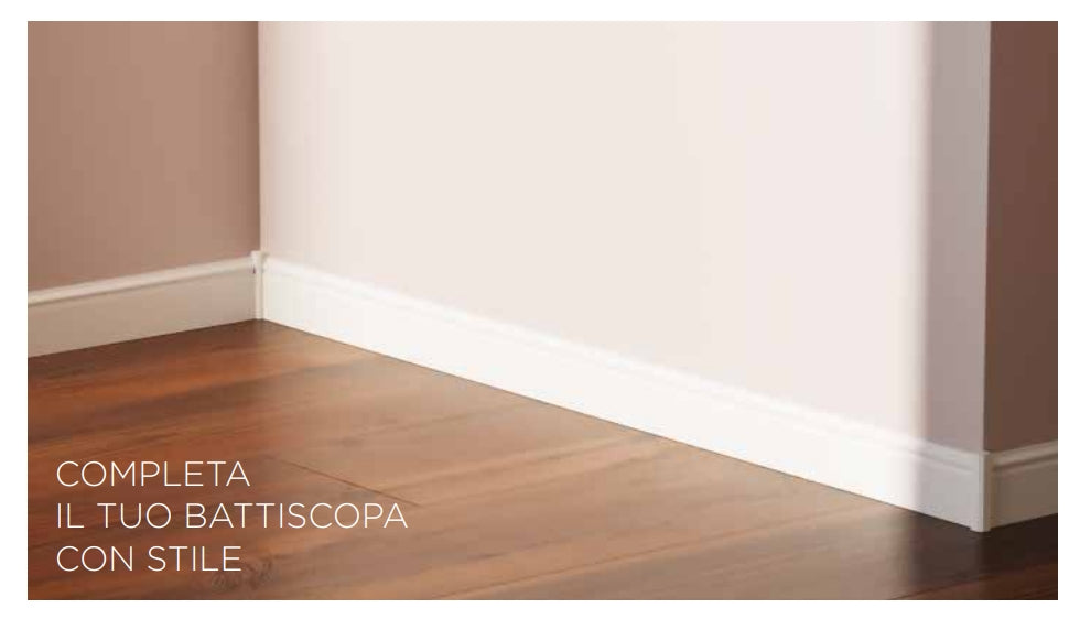 Chiusura angolare per battiscopa in polimero Ard Italia KT423 misura 2,3 cm x 2,3 cm x 25 cm