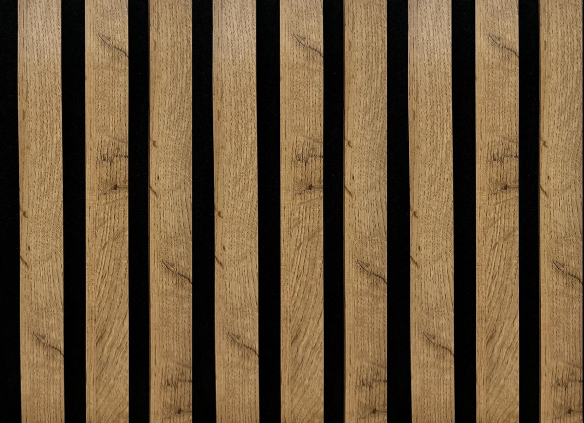Listelli acustici in MDF Noce mis. 278 cm x 60 cm modello FLESSIBILE
