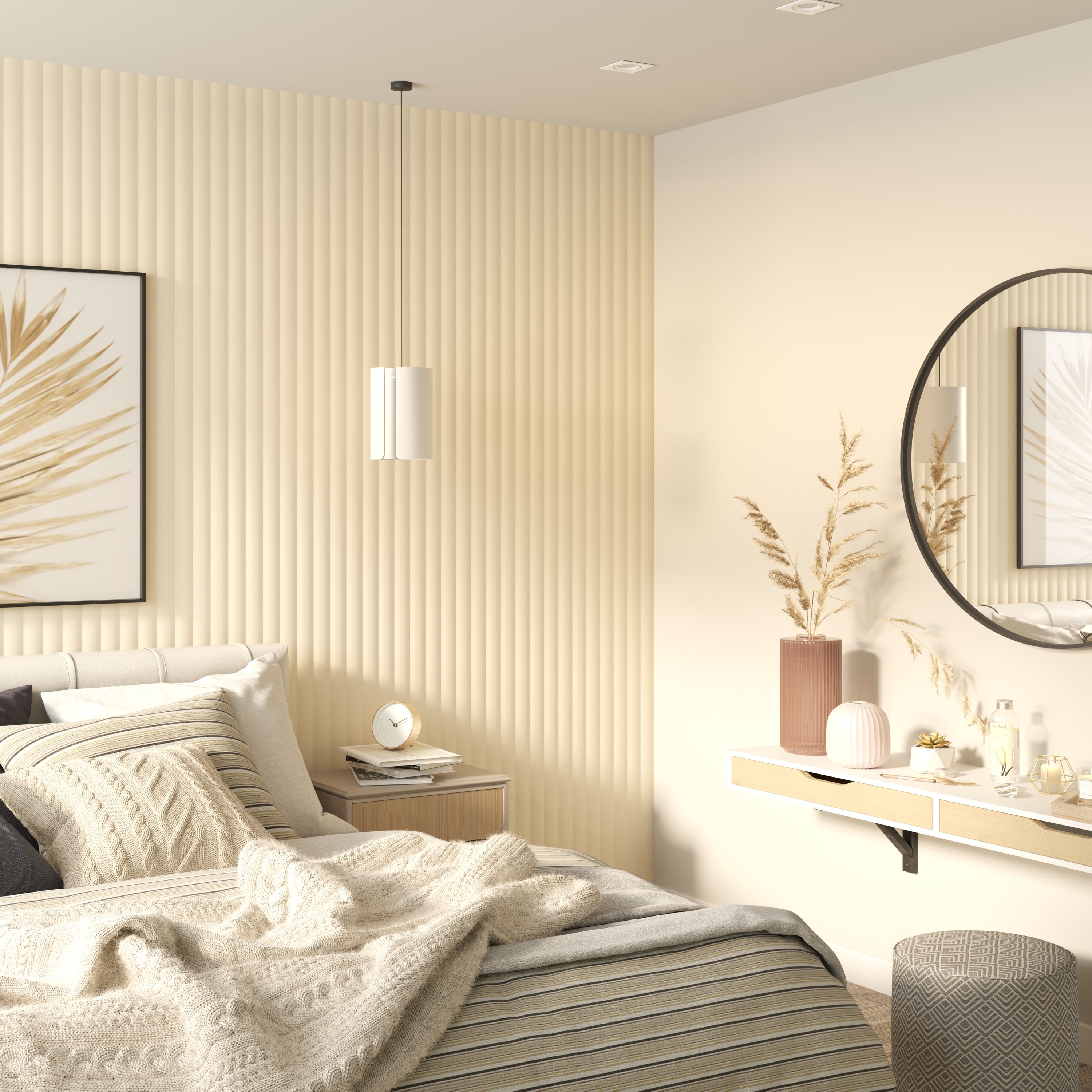 Doga Maxi in MDF ONDA Deluxe Beige mis. 200 x 10 x 2750 mm OFFERTISSIMA!