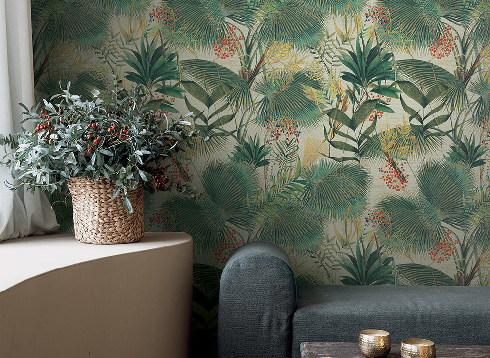 Carta da Parati Straw Jwall Parati PALME TAHITI