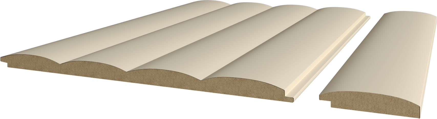 Profilo per Doga Onda Maxi in MDF Deluxe Beige mis. 50 x 10 x 2750 mm OFFERTISSIMA!