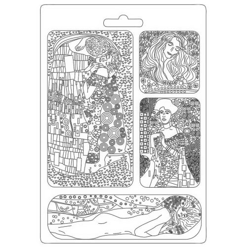 Stampo in PVC Morbido A4 - KLIMT CAPOLAVORI - cm. 21 x 29,7 - Stamperia OUTLET