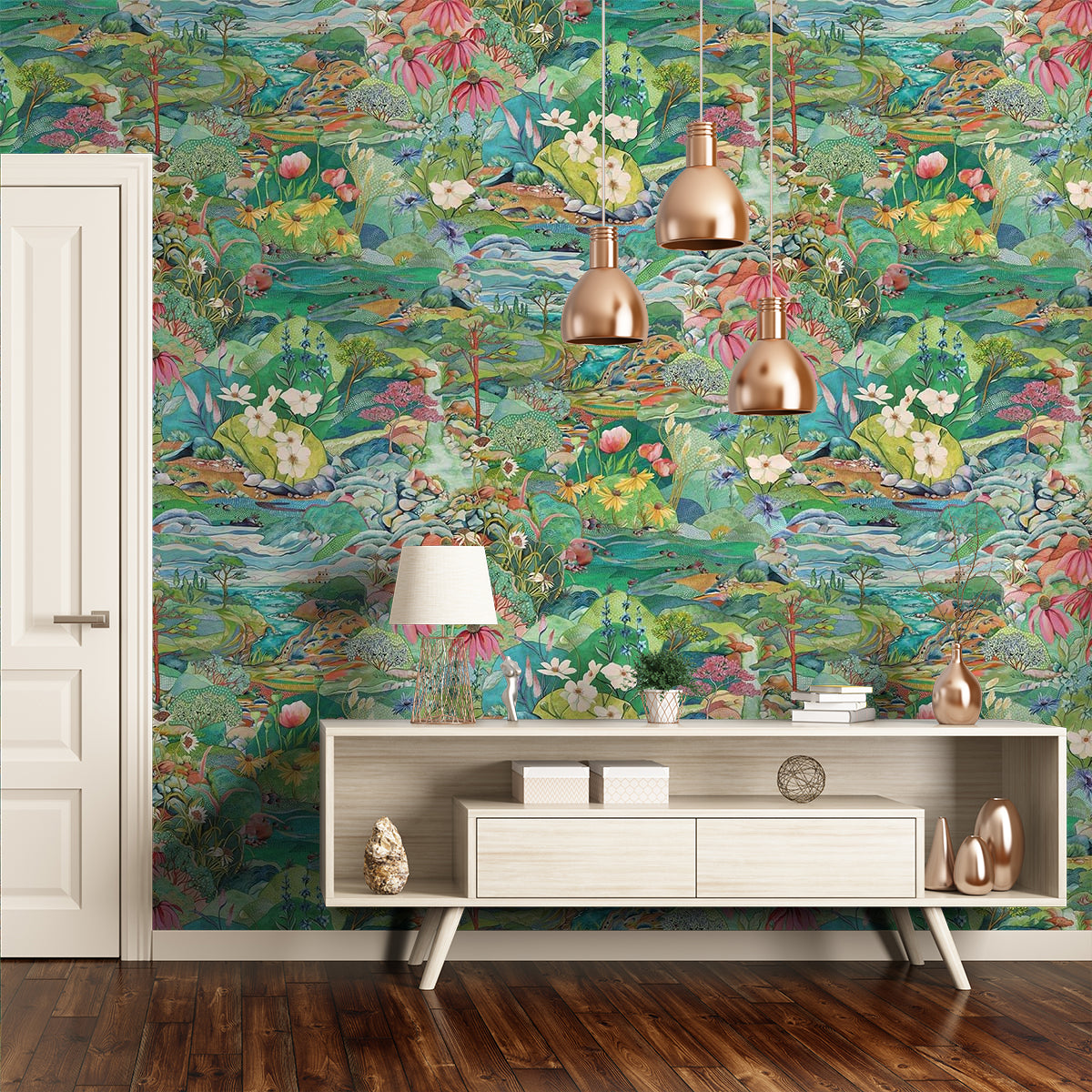 Carta da parati Osborne & Little Trebah W7685-01