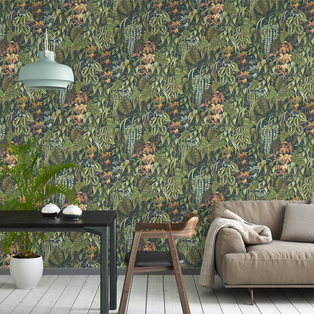 Carta da parati Osborne & Little Green Wall W7687-02