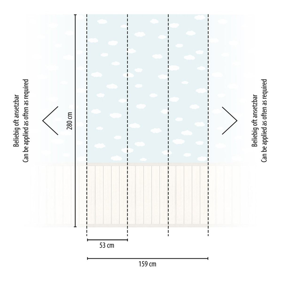 Carta da Parati Boiserie misura 1,59 mt. x 2,80 mt. UNICO 2024