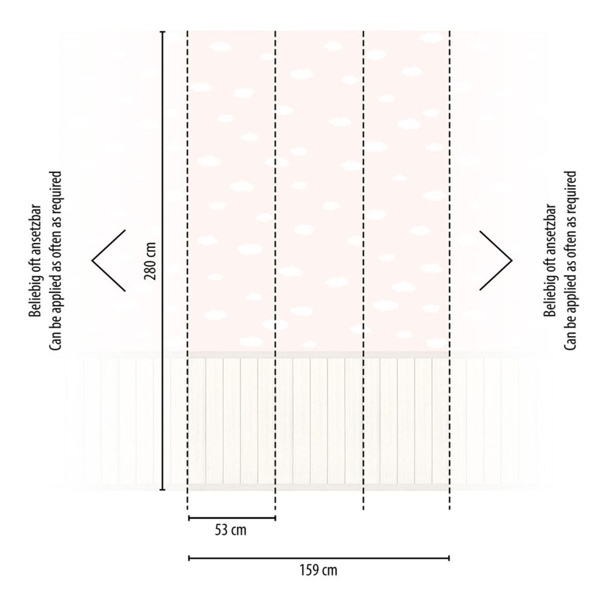 Carta da Parati Boiserie misura 1,59 mt. x 2,80 mt. UNICO 2024