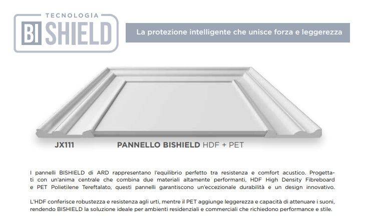 Pannello per Boiserie in polimero con tecnologia BISHIELD Ard Italia misura 120x55 cm HP111-120