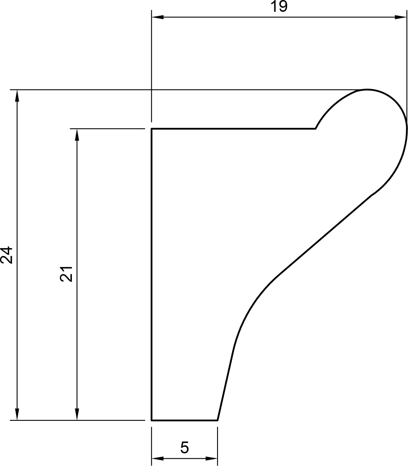 Cornice in polimero Ard Italia JX69 misura 2000x19x26 mm