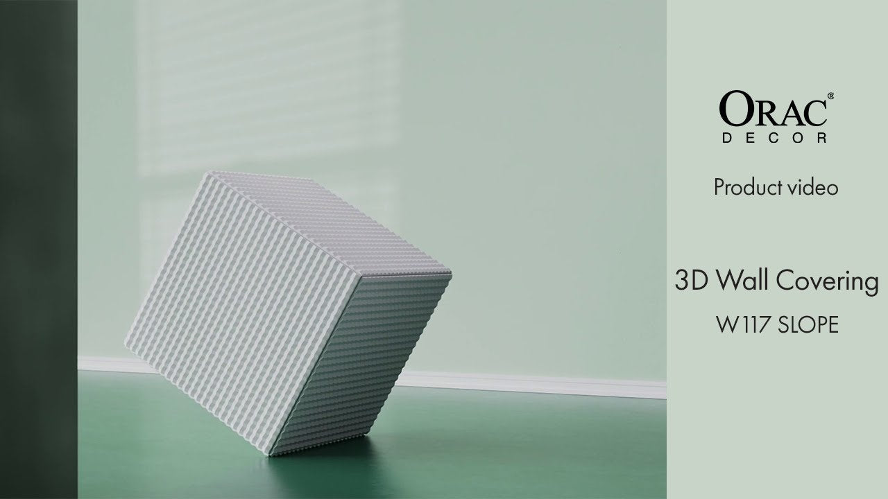 Pannello 3D in poliuretano Orac Decor W117 SLOPE misura 100 cm x 100 cm x 2,3 cm