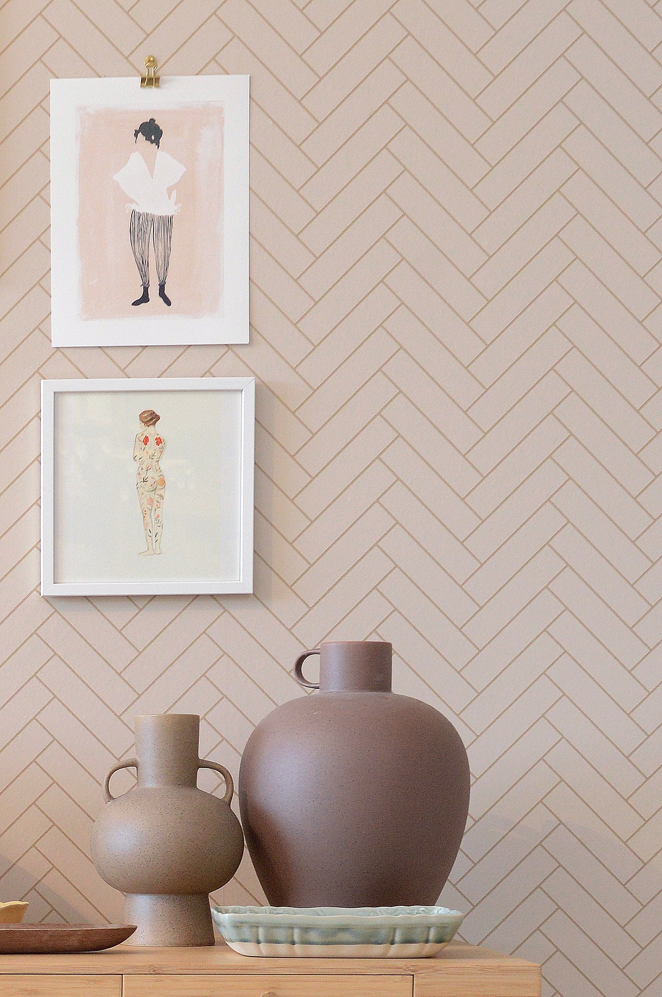 Carta da Parati Herringbone Majvillan Wallpaper 144-01