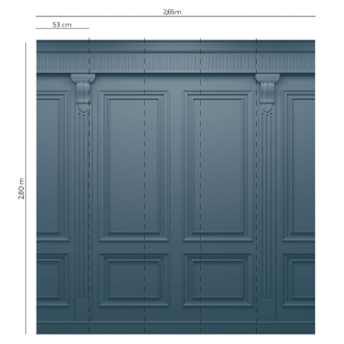 Murale Vinilico Design Boiserie 2,65 mt x 2,80 mt – Napoli Home Design