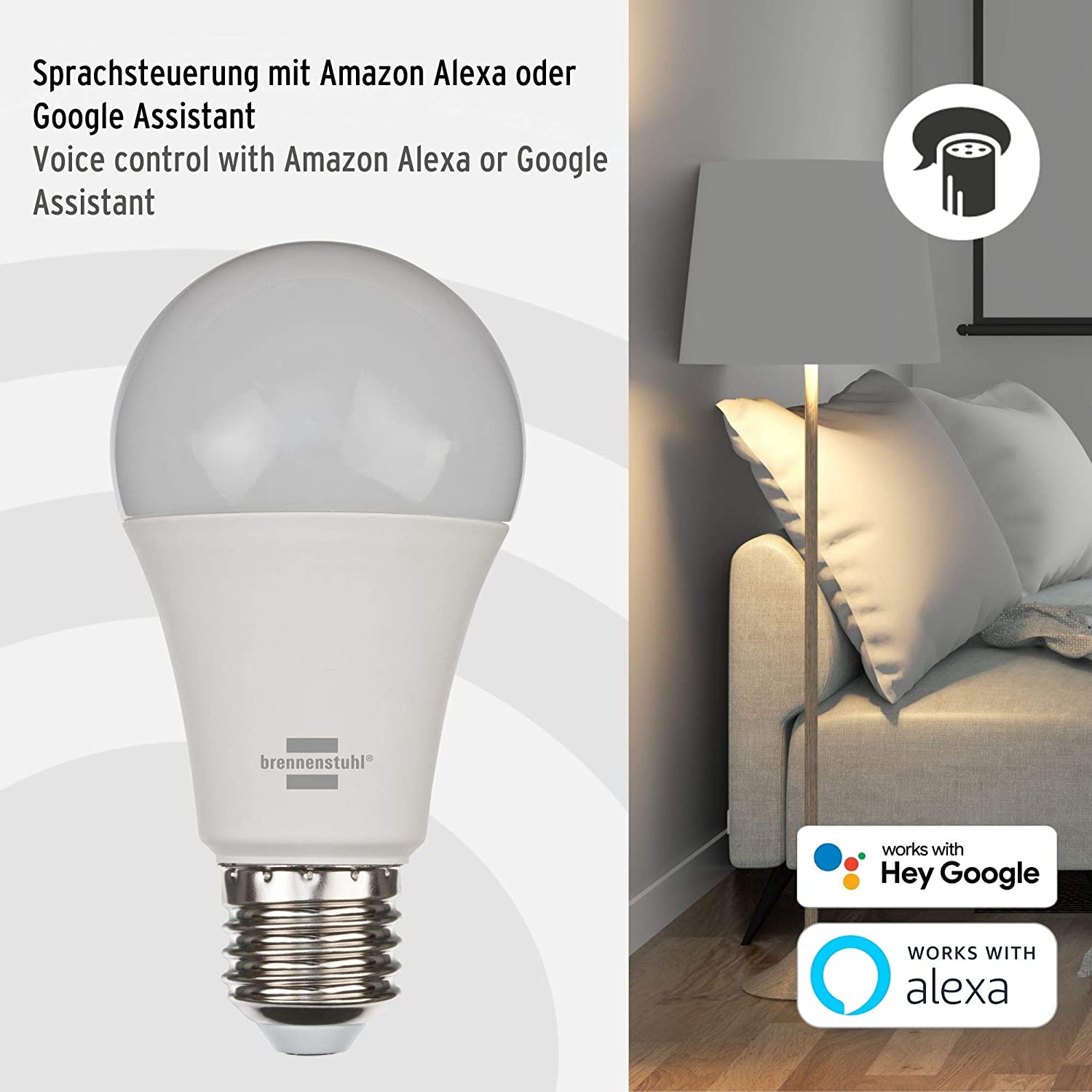 Brennenstuhl®Connect smart LED lampadina SB 800 E27