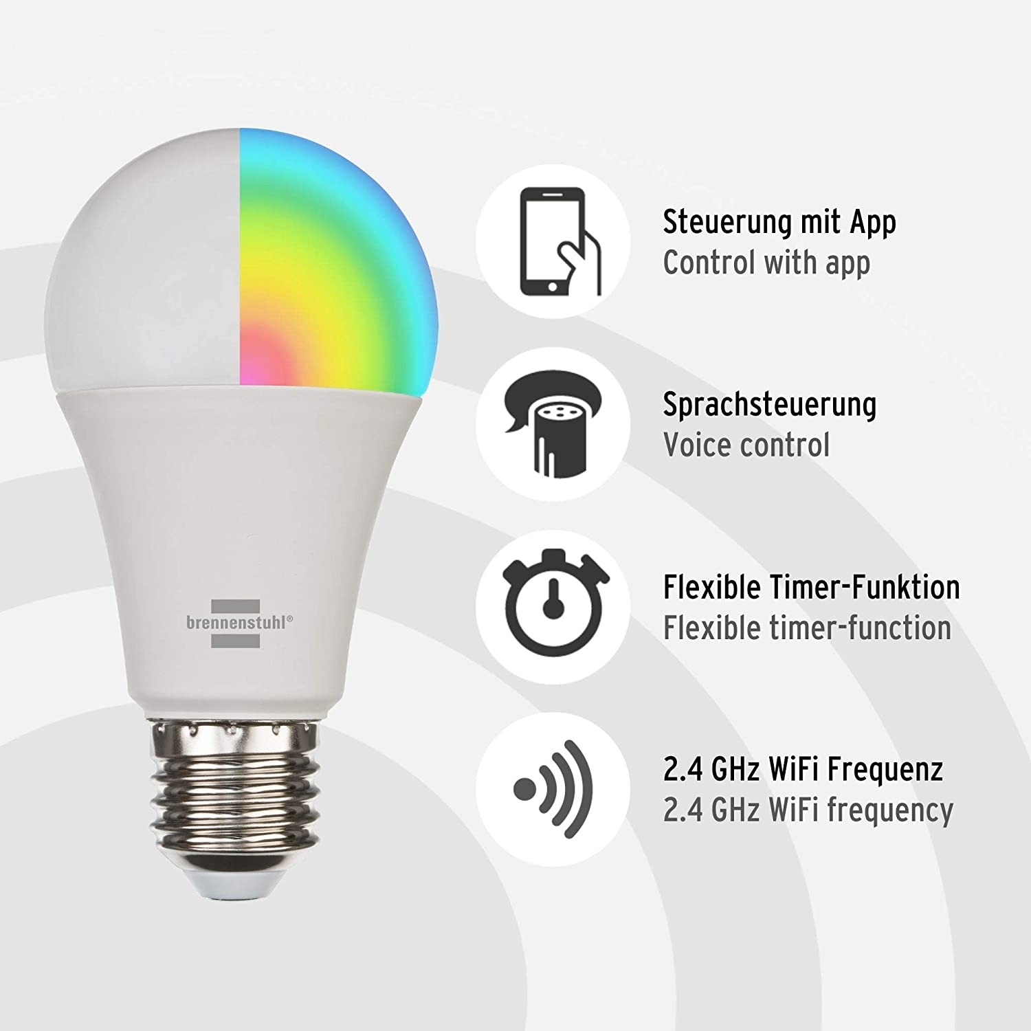 Brennenstuhl®Connect smart LED lampadina SB 800 E27