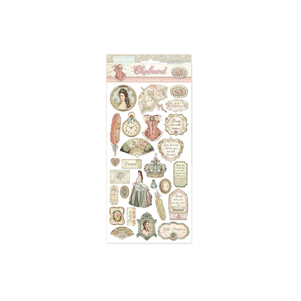 Chipboard Princess 15 x 30 cm Stamperia - OUTLET