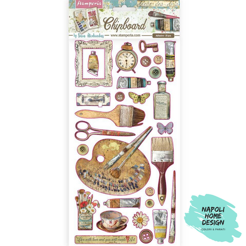 Chipboard Atelier Decorations 15 x 30 cm  Stamperia - OUTLET