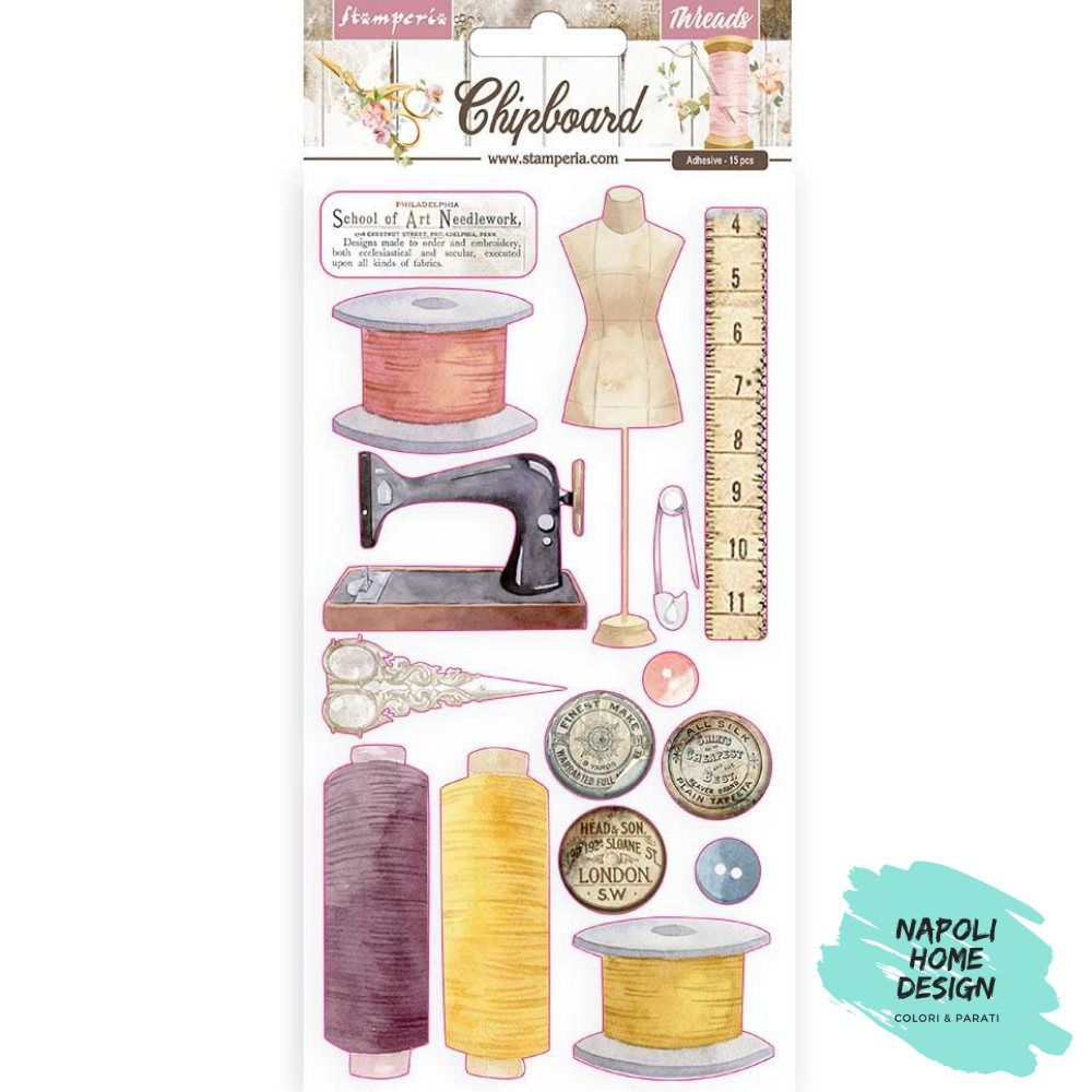 Chipboard Threads 15 x 30 cm Stamperia - OUTLET