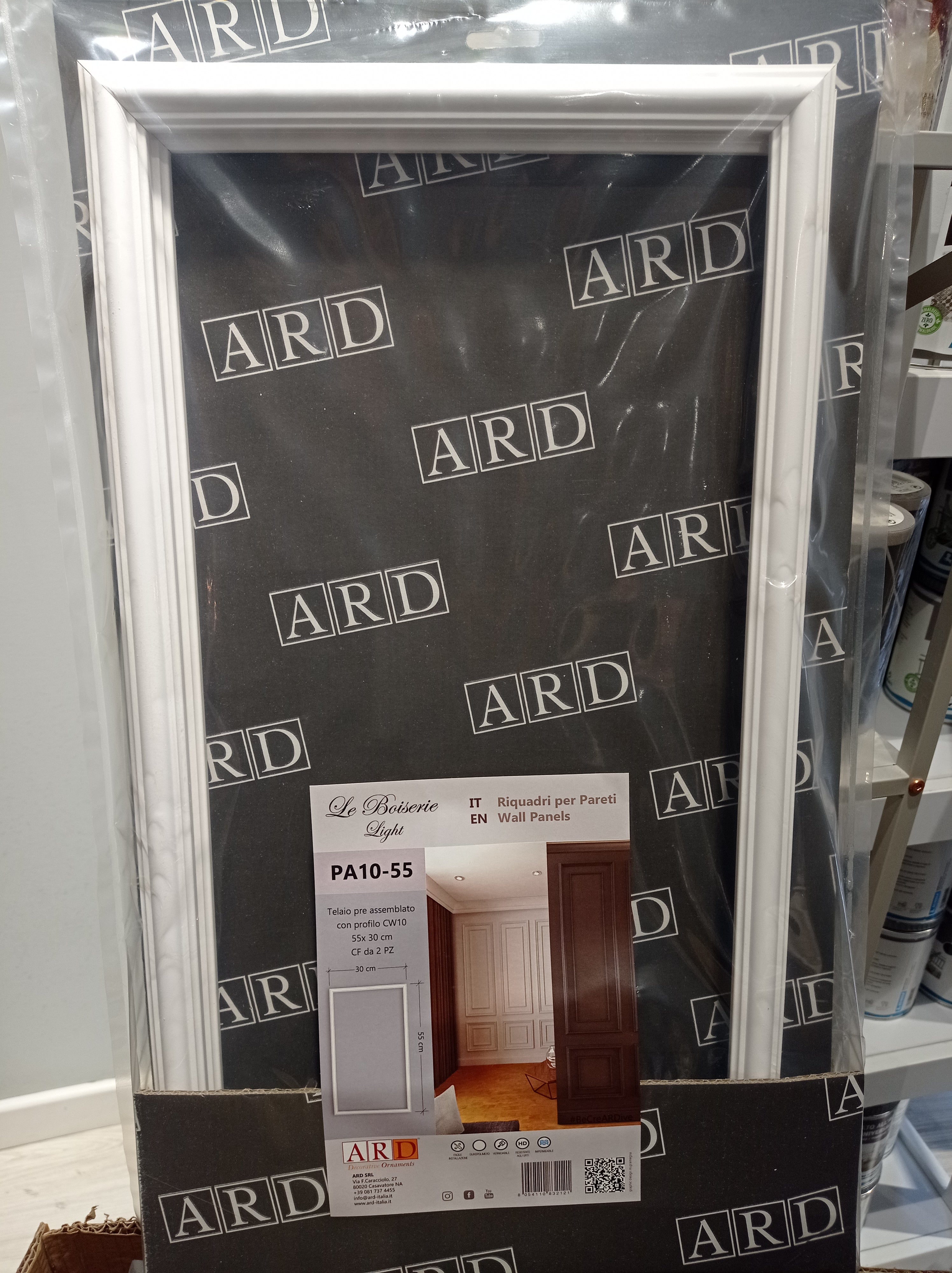 Coppia Pannello Preassemblato per Boiserie Light in polimero Ard Italia Serie CW10 misura 55x30 cm