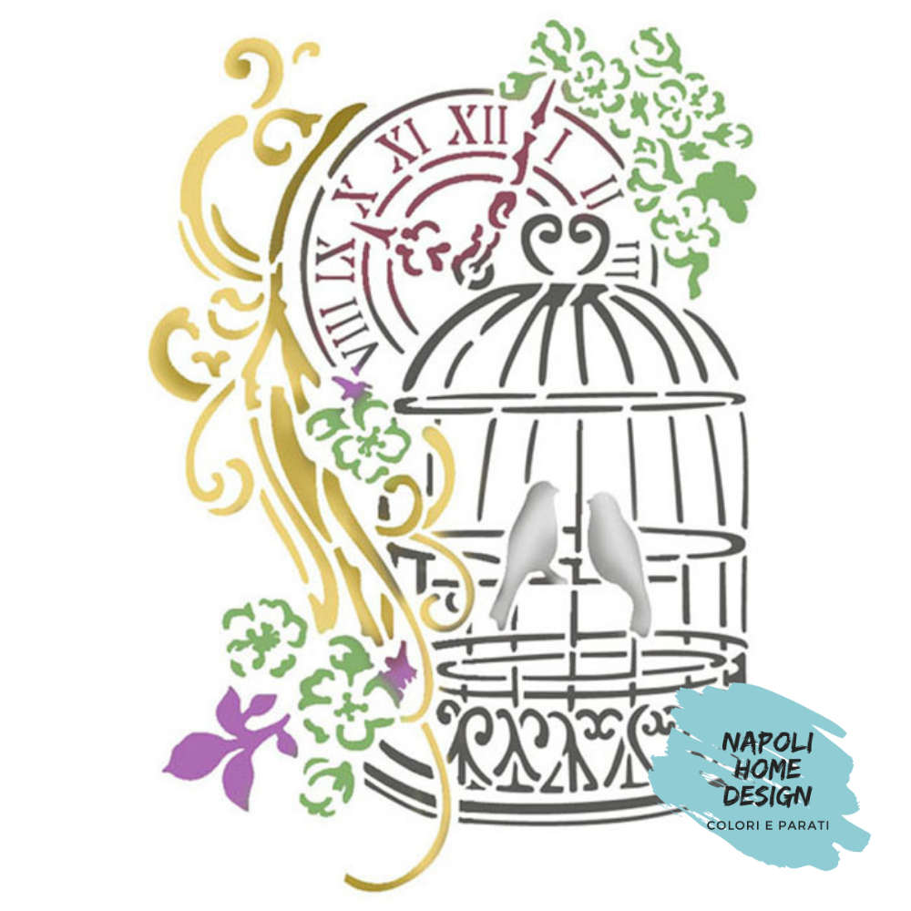 Stencil Gabbietta cm 20x15 by Stamperia. OUTLET