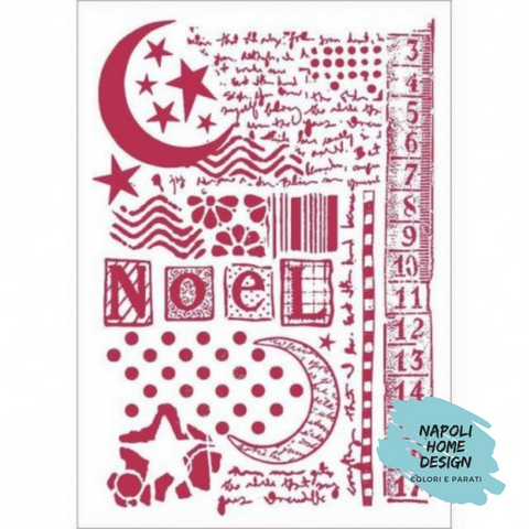 Stencil Moon Star cm 21 x 29.7 by Stamperia. OUTLET