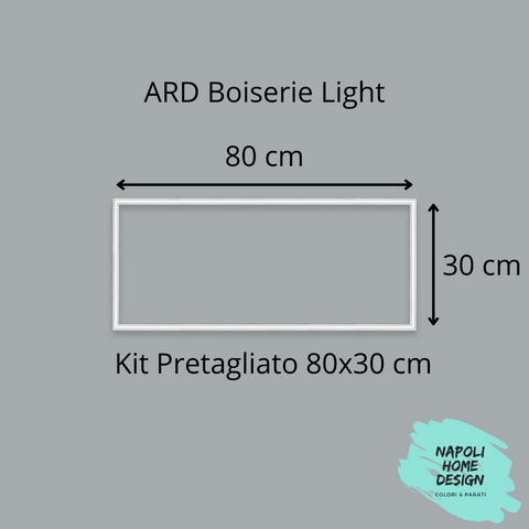 Telaio Pretagliato per Boiserie Light in polimero Ard Italia Serie CW10 misura 80x30 cm