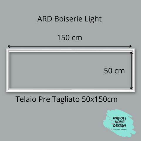 Telaio Pretagliato per Boiserie Light in polimero Ard Italia Serie CW11 misura 50x150 cm