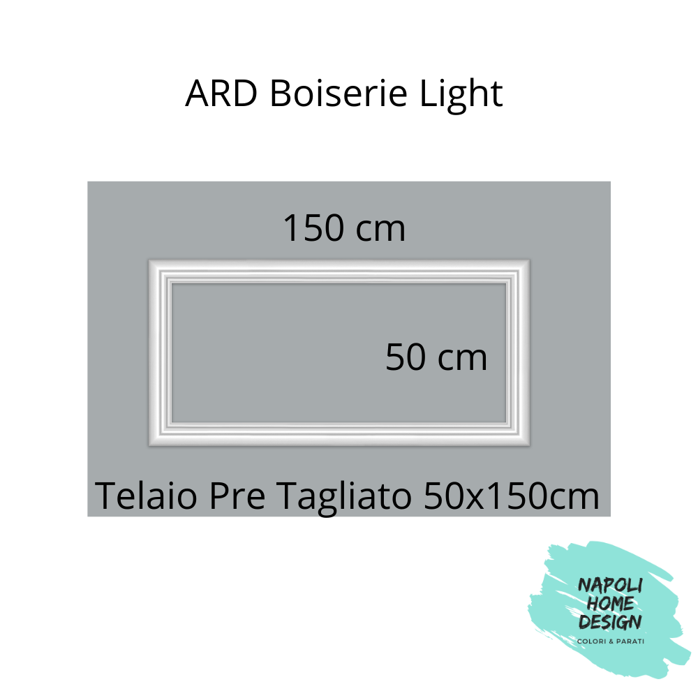 Telaio Pretagliato per Boiserie Light in polimero Ard Italia Serie JC233-W misura 50x150 cm