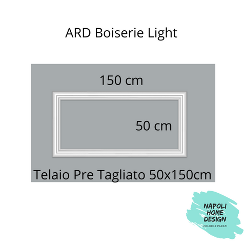Telaio Pretagliato per Boiserie Light in polimero Ard Italia Serie JC233-W  misura 50x150 cm