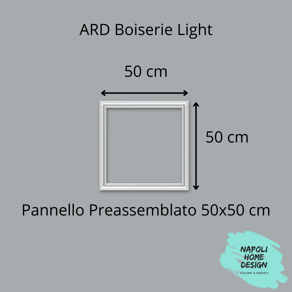 Coppia Pannello Preassemblato per Boiserie Light in polimero Ard Italia Serie CW11 misura 50x50 cm