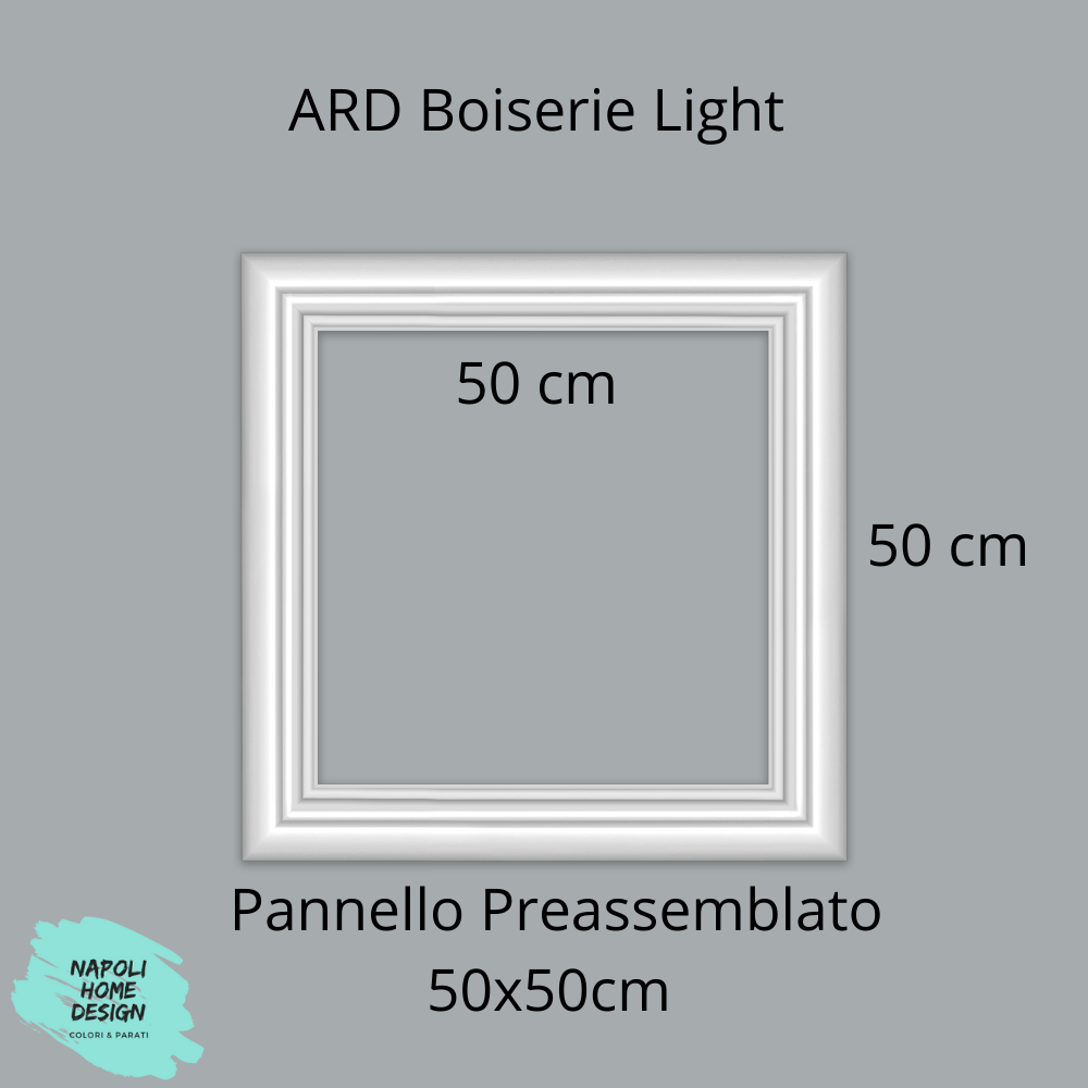 Pannello Preassemblato per Boiserie Light in polimero Ard Italia Serie JC233-W misura 50x50 cm