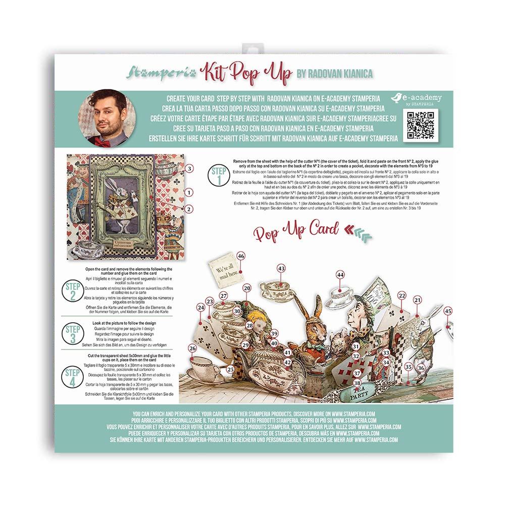 Pop up kit Alice Tea Party Stamperia OUTLET