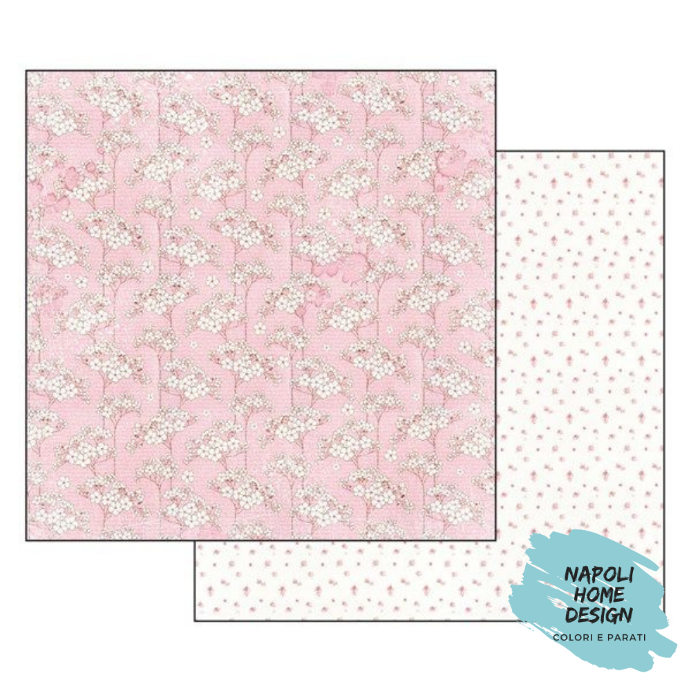 Foglio singolo Scrapbooking Double Face Baby Girl Flowers Tapestry 30x30 cm Stamperia OUTLET