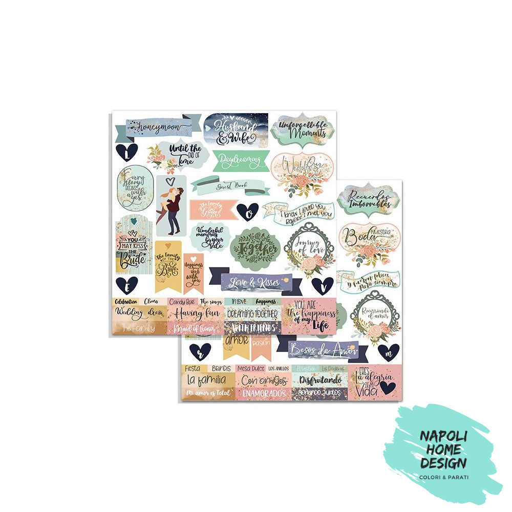 Foglio singolo Scrapbooking Double Face Quotes 30x30 cm Stamperia OUTLET