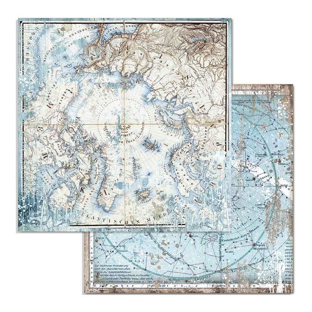 Foglio singolo Scrapbooking Double Face Artico 30x30 cm Stamperia OUTLET