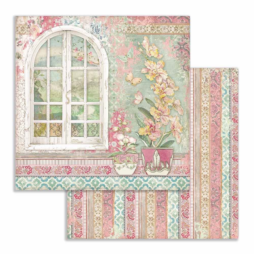 Foglio singolo Scrapbooking Double Face Finestra 30x30 cm Stamperia OUTLET