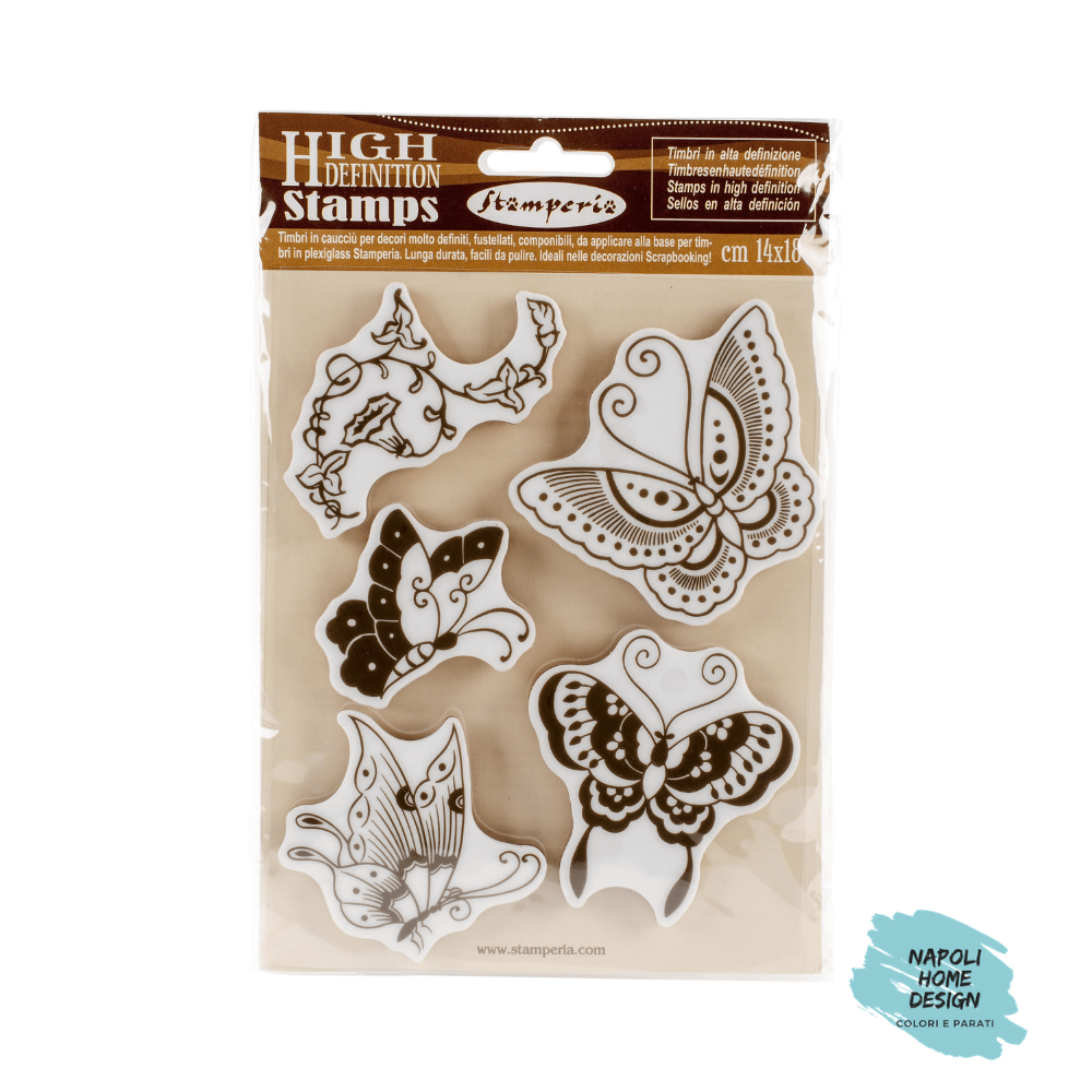 WTKCC19 stamperia timbro decorativo farfalle
