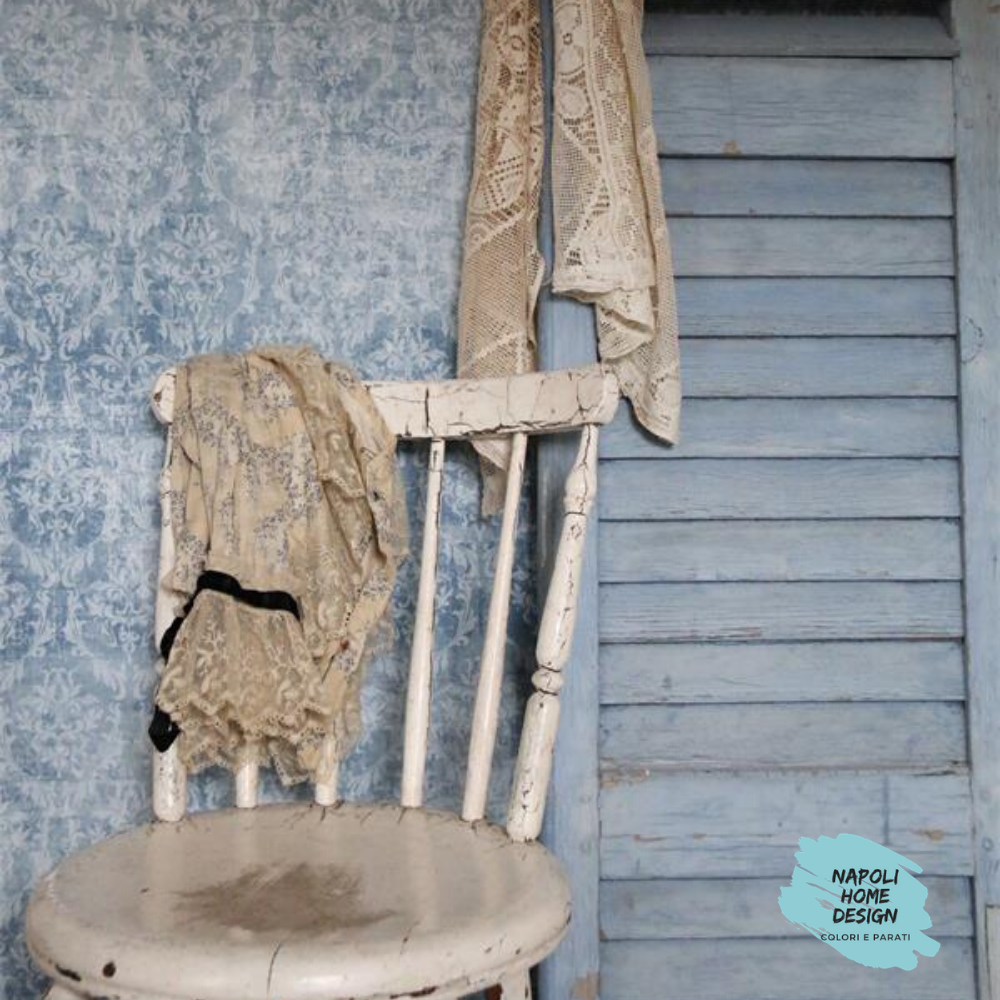 Parati Vintage - Damascata Blue mis. 70 cm x 53 cm