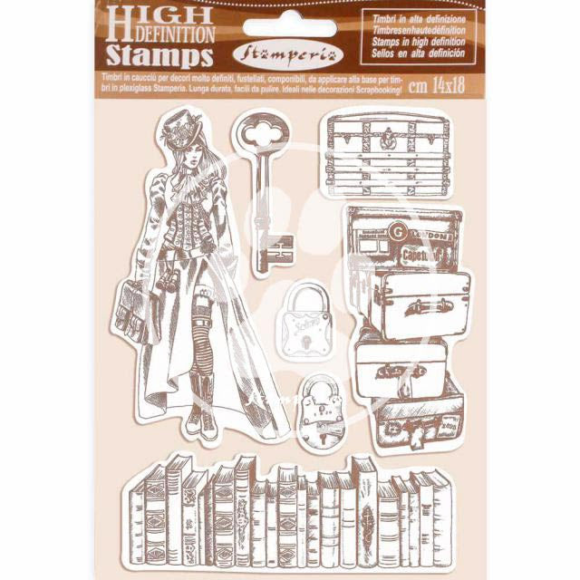 Timbro HD Stamperia Lady Vagabond 14x18 cm Stamperia OUTLET