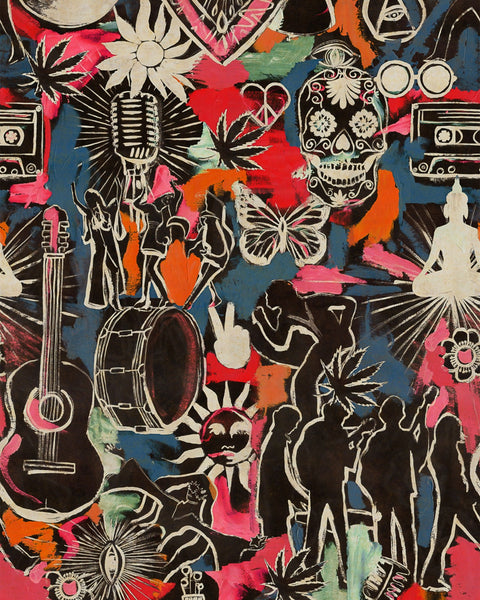 Carta da Parati Woodstock '69  Mind The Gap Wallpaper FESTIVAL MEMORIES